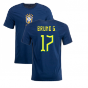 2022-2023 Brazil Crest Tee (Navy) (BRUNO G. 17)