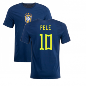 2022-2023 Brazil Crest Tee (Navy) (PELE 10)