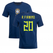 2022-2023 Brazil Crest Tee (Navy) (R.FIRMINO 20)