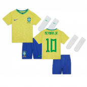 2022-2023 Brazil Home Little Boys Mini Kit (Neymar JR 10)