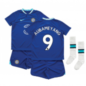 2022-2023 Chelsea Little Boys Home Mini Kit (AUBAMEYANG 9)