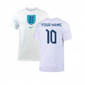 2022-2023 England Crest Tee (White) (Your Name)
