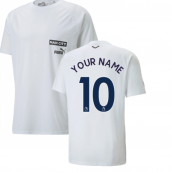 2022-2023 Man City Casuals Tee (White) (Your Name)