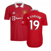 2022-2023 Man Utd Authentic Home Shirt (R VARANE 19)