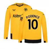 2022-2023 Wolves Long Sleeve Home Shirt (PODENCE 10)