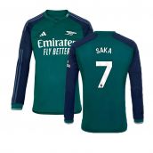 2023-2024 Arsenal Long Sleeve Third Shirt (Saka 7)