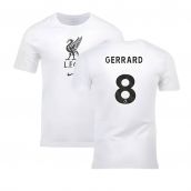 2023-2024 Liverpool Crest Tee (White) (Gerrard 8)