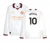 2023-2024 Man City Long Sleeve Away Shirt (GREALISH 10)