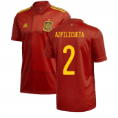 2020-2021 Spain Home Adidas Football Shirt (AZPILICUETA 2)
