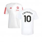 2023-2024 Man Utd Training Tee (White) (V Nistelrooy 10)