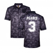 England 1990 Black Out Retro Football Shirt (PEARCE 3)