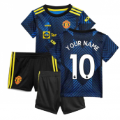 Man Utd 2021-2022 Third Baby Kit (Blue) (Your Name)
