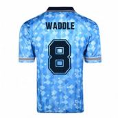 Score Draw England 1990 Third World Cup Finals Retro Football Shirt (Waddle 8)