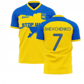 Ukraine Stop War Concept Football Kit (Libero) - Yellow (SHEVCHENKO 7)