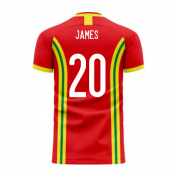 Wales 2025-2026 Home Concept Football Kit (Libero) (JAMES 20)