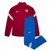 2021-2022 Barcelona Dry Squad Tracksuit (Noble Red) - Little Boys