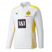 2021-2022 Borussia Dortmund Half Zip Top (White)
