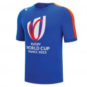 Macron RWC 2023 Rugby World Cup Cotton Tee (Blue)