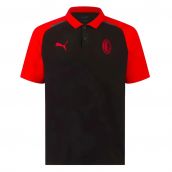 2023-2024 AC Milan Casuals Polo Shirt (Black)