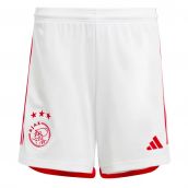 2023-2024 Ajax Home Shorts (White) - Kids
