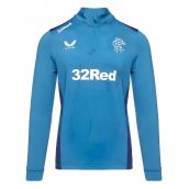 2023-2024 Rangers Players Training Half Zip Midlayer (Deep Water)