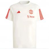 2023-2024 Man Utd Training Tee (White) - Kids