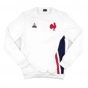 2023-2024 France Rugby Presentation Crew Sweat (White)