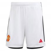 2023-2024 Man Utd Home Shorts (White)