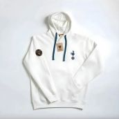 France Cockerel Retro Football Hoodie (White)