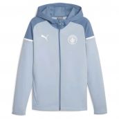 2023-2024 Man City Casuals Hooded Jacket (Blue Wash)