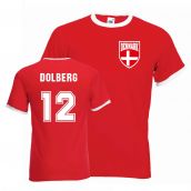 Kasper Dolberg Denmark Ringer Tee (red)