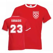 Danijel Subasic Croatia Ringer Tee (red)
