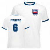 Branislav Ivanovic Serbia Ringer Tee (white-blue)