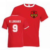 Romelu Lukaku Belgium Ringer Tee (red)