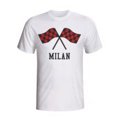 Ac Milan Waving Flags T-shirt (white)