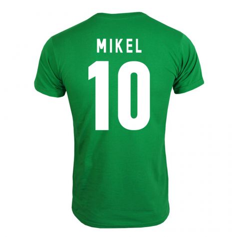 2013 Nigeria CAF Winners T-Shirt (Green) - Mikel 10