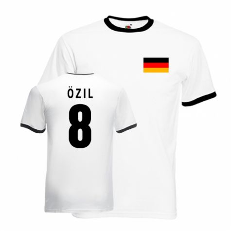 Mesut Ozil Germany Ringer Tee (white-black)