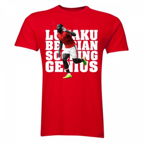 Romelu Lukaku Man Utd Player T-Shirt (Red) - Kids