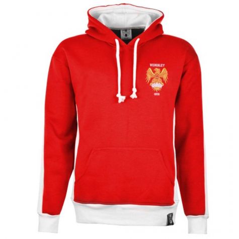 Manchester Reds 1970s Style Retro Hoodie