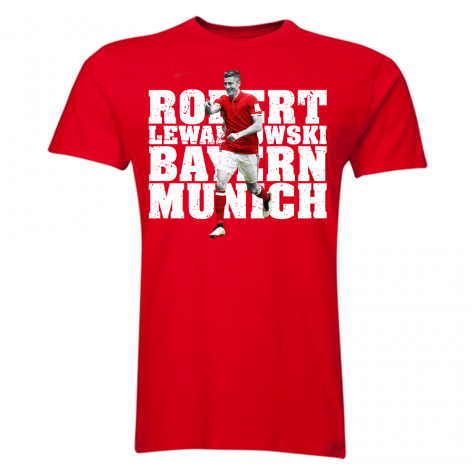 Robert Lewandowski Bayern Munich Player T-Shirt (Red) - Kids