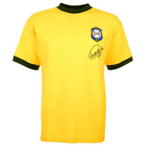 Brazil 1970 World Cup Carlos Alberto Retro Football Shirt