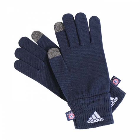 Bayern Munich 2017-2018 Knitted Gloves (Navy)