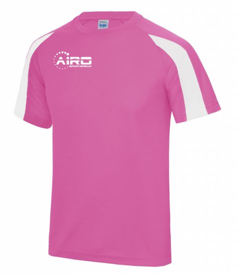 Airo Sportswear Contrast Training Tee (Pink-White)