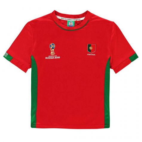Portugal FIFA World Cup 2018 Poly T Shirt (Red) - Kids
