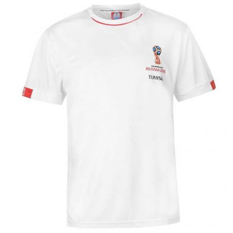 Tunisia FIFA World Cup 2018 Poly T Shirt Mens (White)