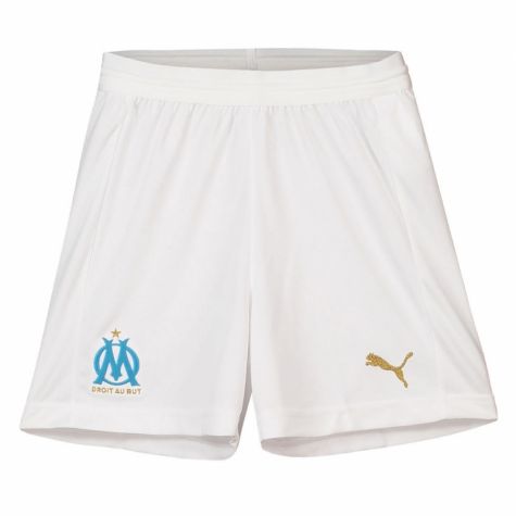 Olympique Marseille 2018-2019 Home Shorts (White) - Kids