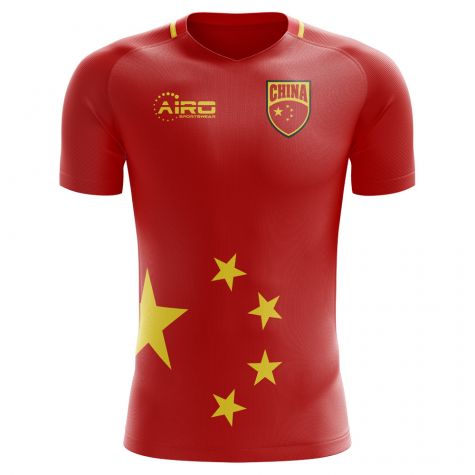2025-2026 China Home Concept Football Shirt - Kids (Long Sleeve)