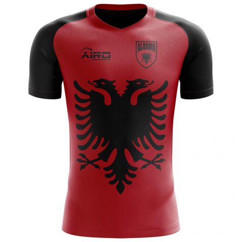 2025-2026 Albania Flag Concept Football Shirt - Kids (Long Sleeve)