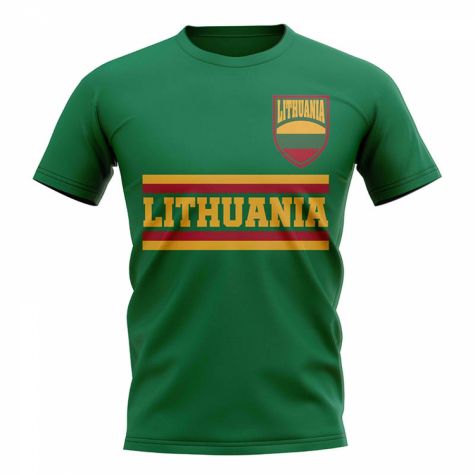 Airosportswear Lithuania Core Football Country T-Shirt Green Airosportswear Lithuania Core Football Country T-Shirt Green