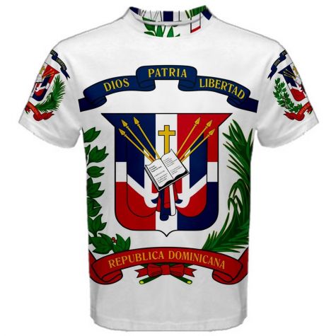 Dominican Republic Coat of Arms Sublimated Sports Jersey (Kids)